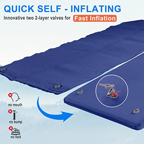 Glvicory Self-Inflating Sleeping Pad, Memory Foam Camping Mat With Pillow, 1.57" Ultra Comfort Fast Inflating Sleeping Pad For Tent/Hiking/Camping/Backpacking/Traveling, Portable Camping Air Mattress #TOP3