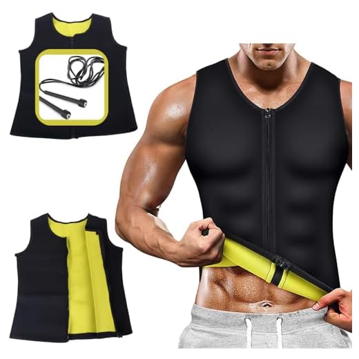 DGS Chaleco Camiseta Sauna Reductora de Sudoración Faja Compresión Adelgazante para Deporte, Fitness, Gym Running Neopreno Moldeadora con Cremallera para Control Abdomen (L)