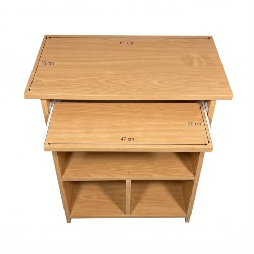 Image of Purple Furniture Engineered Wood Elite Home Office Computer Table,Study Desk,Writing Desk and Lap Desk for Students,Kids and Adults(Matte Finish, Do-It-Yourself, Small) (Beech Wood)