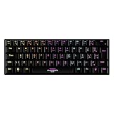 Teclado Mecânico Gamer Red Switch Rayder RGB 60% Compacto Profissional ABNT2 Original Ozzix (Preto)