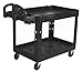 Rubbermaid Commercial Executive Series Heavy-Duty 2-Shelf Utility Cart with Quiet Casters (1867535)