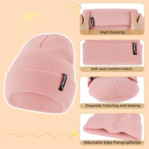 Durio 3 Pcs Baby Beanie Warm Winter hat Toddler Boys Girls Soft Knit Beanie Hats for Kids Beanie Caps3