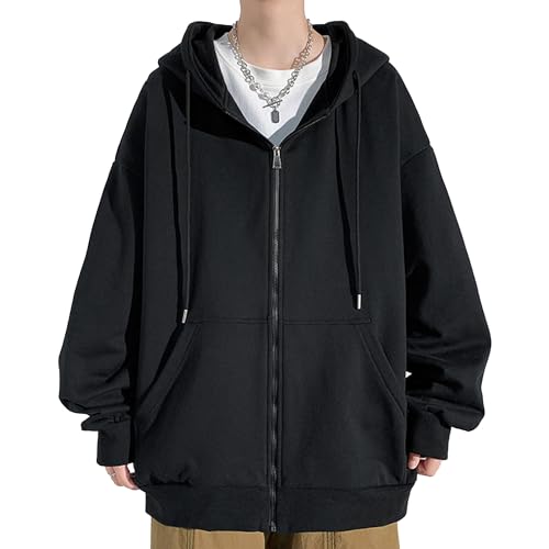 Veste à capuche pour homme ZDJSWJ doublée sherpa et zippée