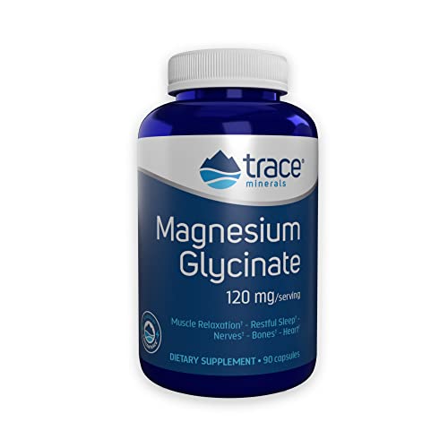 Trace Minerals Magnesium Glycinate | Supports Normal Sleep, Calm Mood, And Maintains Normal Muscle, Heart, Liver, Bone & Nerve Function | 120 Mg/Serving, 90 Count #TOP25