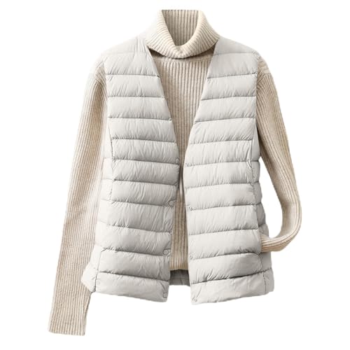 Womens Lightweight Collarless Winter Puffer Vest