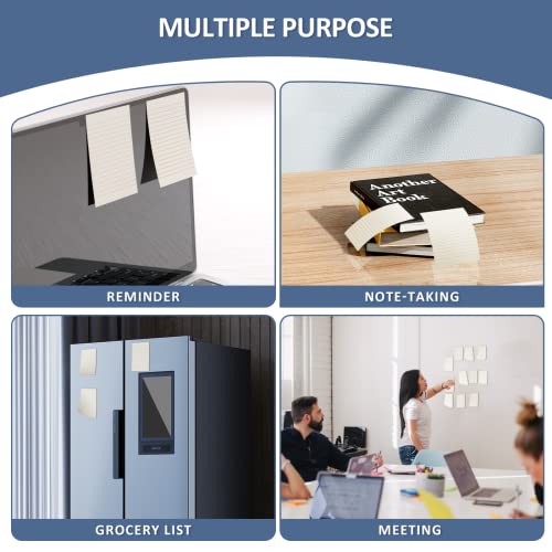 Muiang Lined Sticky Notes 4 X 6 Inch 8 Pads - 240 Sheets Beige Self-Stick Note Pads, 80Gsm Eye Protection Paper Ruled Post It Sticky Notes, Strong Adhesive To Do List Ideal For Office, School, Home #TOP4