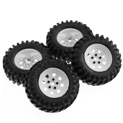 RC���f���p�[�c For Traxxas For Axial For MST For TRX4 D90 D110 For SCX10 1/10 ���^��1.9�C���`�r�[�h���b�N�z�C�[�������S���^�C���Z�b�gRC�p�[�c(White,154)