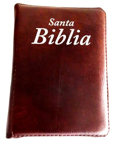 Bible de l'Étude RVR 1960 rose en cuir synthétique avec fermeture éclair