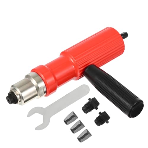 ORFOFE Adaptador para Remachadora Eléctrica con Mango Compatible con Taladros Inalámbricos Herramienta para Inserción de Tuercas y Remaches Industrial y DIY Exterior Fácil Instalación y