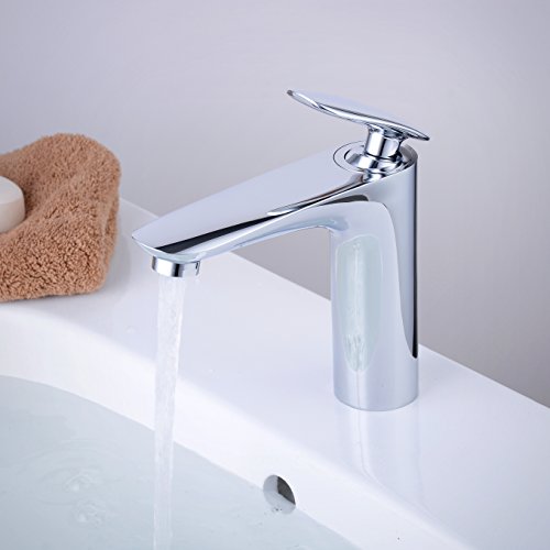 Modern Chrome Bathroom Sink Faucet Single Handle One Hole Vanity Vessel Faucet Brass Construction #TOP2
