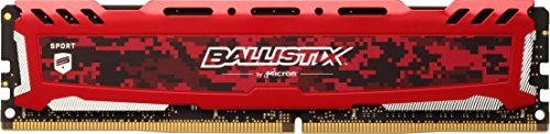 Crucial Ballistix Sport LT 2666 MHz DDR4 DRAM Desktop Gaming Memory Single 16GB CL16 BLS16G4D26BFSE (Red)