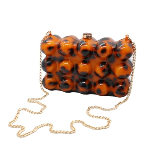Image of Women Acrylic Clutch Chic Marble Evening Handbag Wedding Box Clutch Purse Chain Shoulder Bag for Prom Party