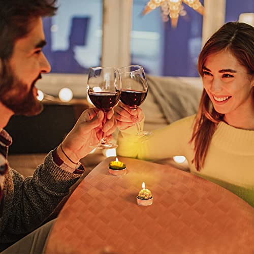 12 Stück Teelicht Kaktus Kerzen, Weinsamkeit Dekorative Handgemachte Zarte Kaktus Teelicht rauchfrei Nettes Grün Pflanze für Valentinstag, Geburtstag Oder Hochzeit