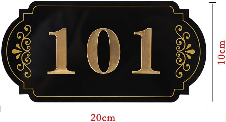 HAOZAIKEJI Customized Apartment Number Sign Personalized Door Number Plate Custom Acrylic House Number Sign Room Number Plaque for Home Office Hotel Dormitory Mailbox, 7.87'' x 3.93''