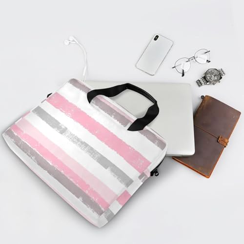 Maletín portátil para laptop 15.6 pulg rosa y gris miniatura 7