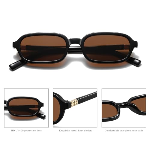 Colrea Retro Rectangle Sunglasses for Women, Small 90s Y2K Square Shades by Colrea - Used condition - Image 3