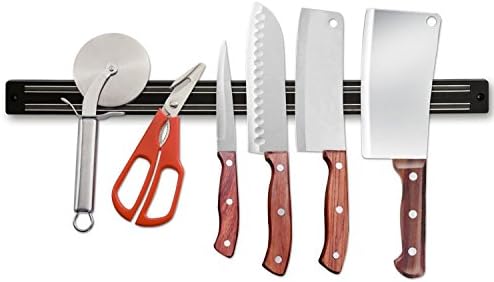 Magnetic Knife Holder | Heavy Duty 13 Inch Magnetic Knife Strip with Powerful Magnet | Wall Mounted Stainless Steel Magnetic Knife Bar Strip Rack To Hold Knives Scissors Kitchen Tools Include Screws