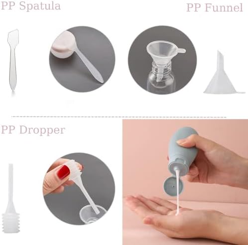 Travel Bottle Set, 12PCS Travel Bottles for Toiletries, Leak Proof Refillable Squeezable, Empty Containers with Bag for Toiletries, Cosmetic, Shampoo, Conditioner, Lotion