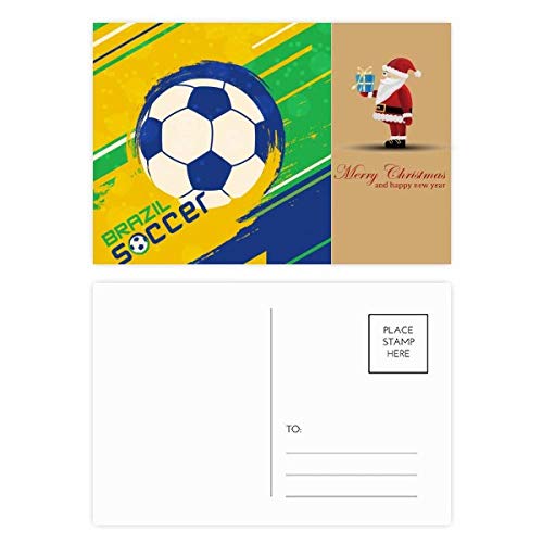 Brésil Football lot de 20 cartes postales sport et Père Noël pour collection