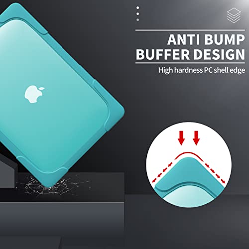 Mektron for MacBook Pro 13 Inch Case (Version 2015/2014/2013), Heavy Duty Snap-on Dual Layer Hard Case Cover with Foldable Stand for Mac Pro Retina 13.3" Model A1502 A1425, Light Blue by Mektron - Image 8