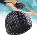 Menolana Swim Cap Swimming Cap,Easy to Put on and Off,Keep Hair Dry,Pool Hat Comfortable Waterproof for Adults Men Women Bathing Cap, Black