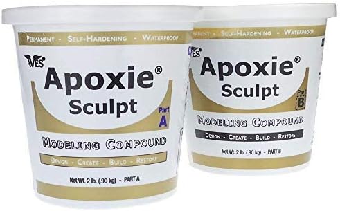 Apoxie Sculpt Modelliermasse, 4 Pfund, Epoxieharzkleber, Schwarz, von Aves, Black