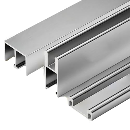 Sistema de riel de puerta corredera para puertas de vidrio, poleas superiores e inferiores, construcción de aluminio duradero para armarios y armarios