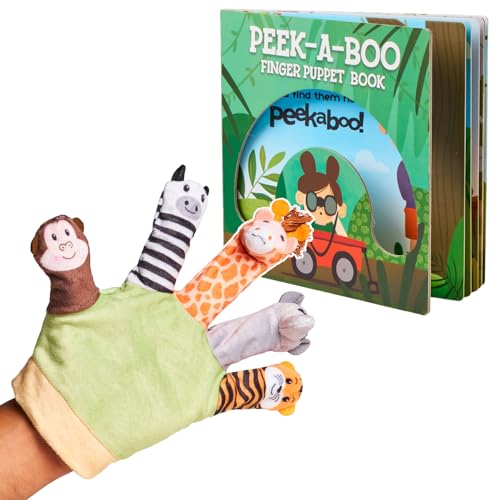 Image of Curious Cub Peek-A-Boo Finger Puppet Book | Peekaboo Books for Babies | Finger Puppets for Kids | Baby Books 6-18 Months | Early Learning Gift for Boy & Girl | Peek A Boo Kids Story Book