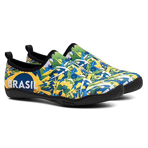 Sapatilha Neoprene Esportes Hibrida Antiderrapante (44, Brasil Colorido,)