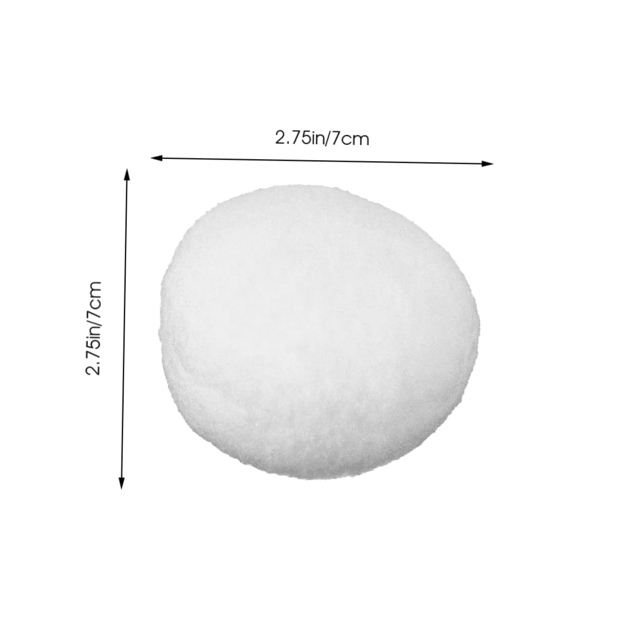 Cabilock 50pcs Artificial Fake Snow Balls Decorations Fake Party Supplies Indoor Christmas Outside Decor Christmas Decoration White Polypropylene