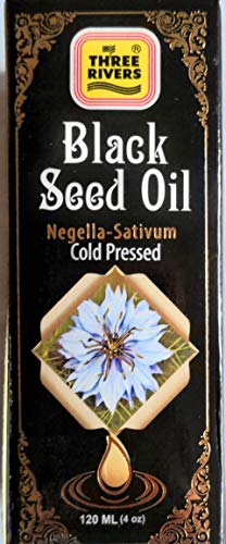 Three Rivers Cold Pressed Black Seed Oil Nigella Sativa Seed Oil - Glass Bottle - 4Oz. #TOP29