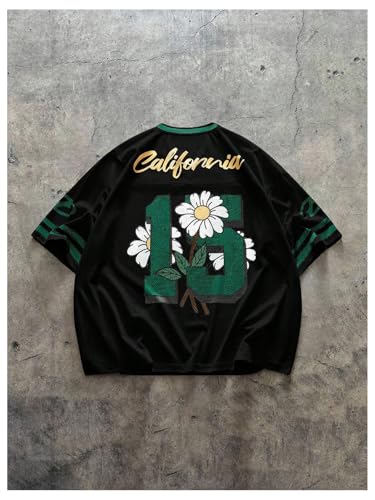 SOLY HUX Men's Graphic Tees Jersey Shirts Number Print Tees Baggy Basketball T-Shirt Streetwear Y2k Clothes2