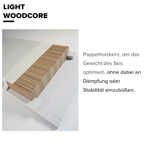 ATOMIC Cloud CL Black Damenski I Damen-Skier für Einsteiger & mittelgute Fahrerinnen I Ski mit Bend-X Technologie für mühelose Schwünge I Mit Densolite Core für optimale Dämpfung