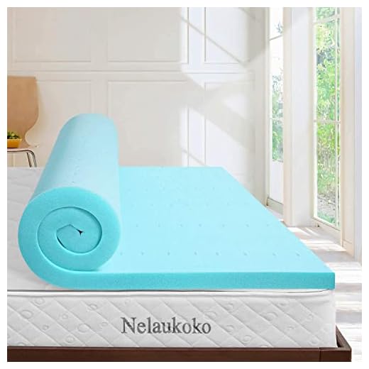 Nelaukoko Memory Foam 3 Inch Twin XL Topper, Single Extra Long Topper Foam Mattress Pad Gel Cooling Infused XLong Dorm Mattress Topper for College Dorm