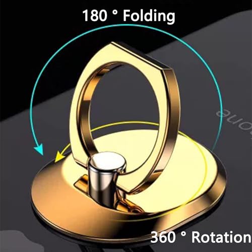 Image of 5Pcs Phone Holder for Hand, Phone Ring Grip, Phone Back Holder Grip, Mobile Finger Holder, Secure Phone Grip for One-Handed Operation(360Degree Rotation)
