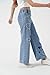 AOWKULAE Girls Heart Print Baggy Jeans Stretch Waist Wide-Leg Jeans, A2-Blue Heart, 6-7 Years = Tag 130