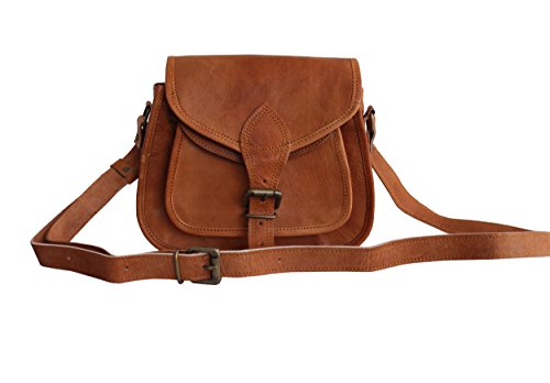 Jyos Leather Women's Hippe Leather Purse Crossbody Shoulder Bag Travel Satchel Handbag Tab Bag 9" X 7" #TOP3
