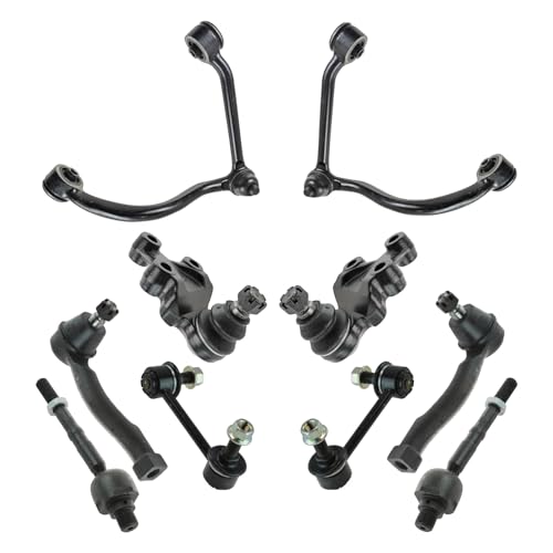 TRQ Front Steering & Suspension Kit Ball Joint Control Arm with Ball Joint Sway Bar Stabilizer Link Tie Rod Compatible with 2004-2006 Kia Sorento