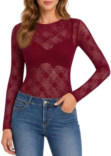 Damen Sexy Oberteil Transparent Bluse Netzoberteil Mesh Crop Top Langarm Durchsichtiges Oberteile Festival Mesh Sheer Basic Shirt Y2K Rave Outfit Party Clubwear