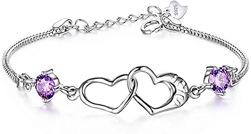 PULABO Liebesherz Armbänder für Frauen 925 Silber...