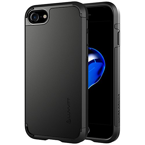 Luvvitt Ultra Armor Case for iPhone SE (2020) / iPhone 7 / iPhone 8 with Dual Layer Heavy Duty Protection and Air Bounce Technology for Apple - Black