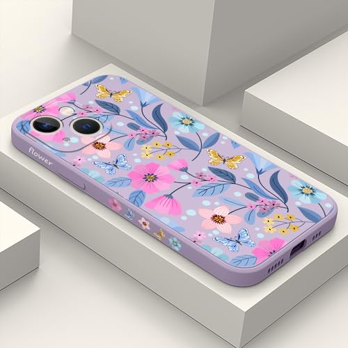 Coque iPhone 13 Mini fleur violette pour un style unique