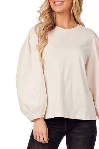 Top décontracté femme Dillon Poplin Sleeve chic et tendance en coton