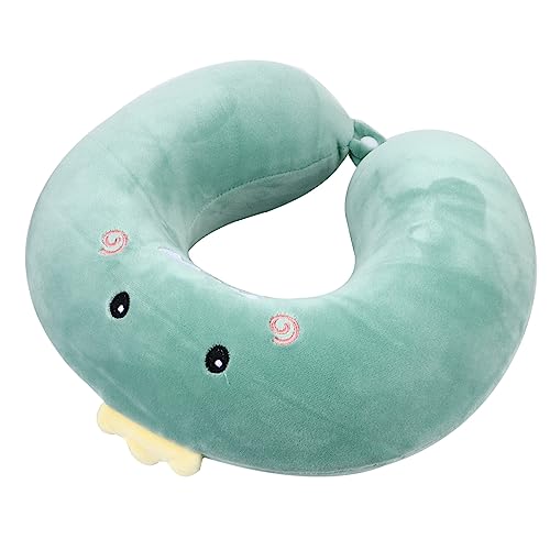 TENDYCOCO 1個 漫画のu字型ネックピロー 大人用の小さな旅行用枕 ネッククッション ソフトネック枕 サポート枕 トラベルピロー トラベルネックサポートピロー ネックピロー 恐竜 柔らかいu字