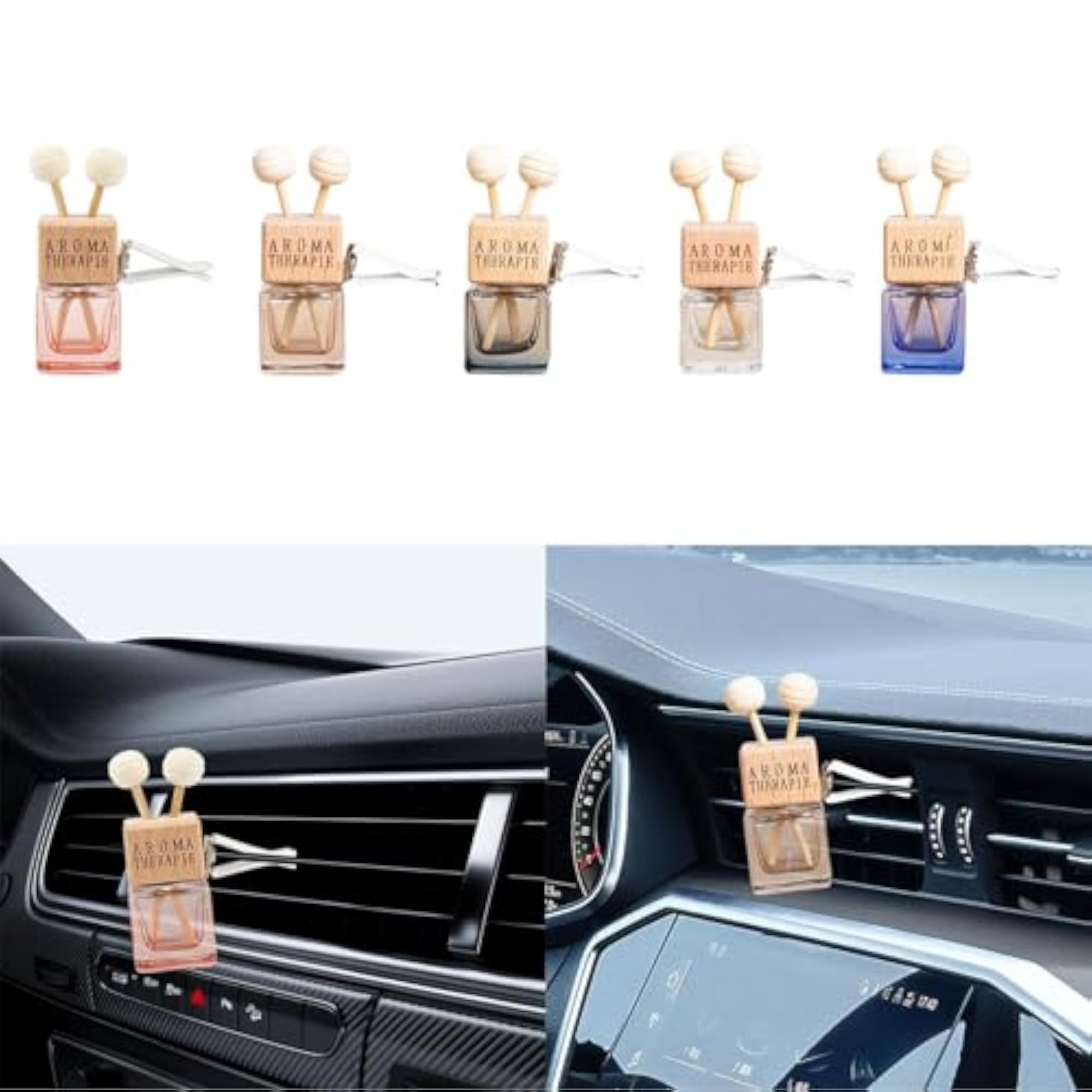 Empty Car Diffuser Vent Clip Perfume Bottle, Red