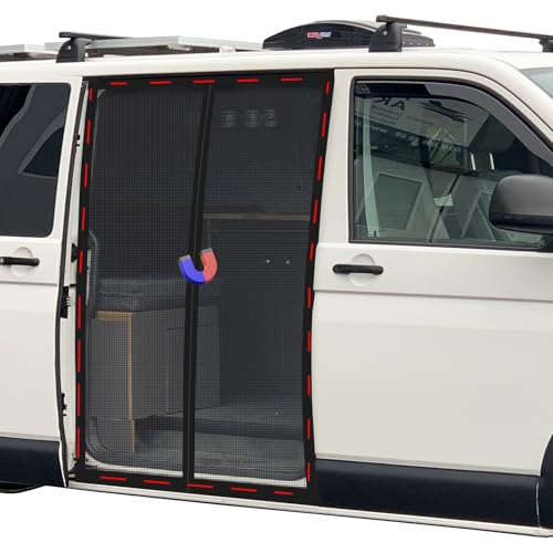 Neegool Mosquito Net Magnetic for VW T5 T6 Sliding Door, Car Fly Screen with Insect Protection and Sun Protection, Camping Shade Net for Side Door
