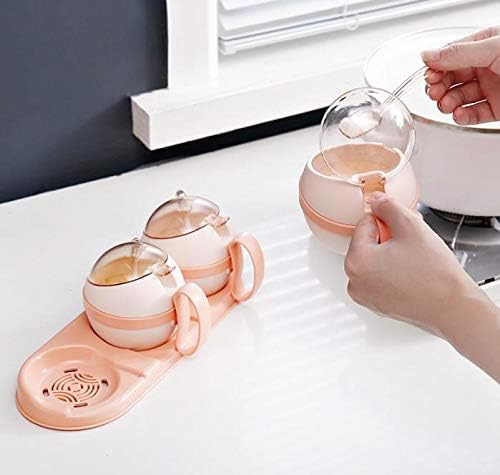 トップ えみり 調料入れ 調味料ボックス 蓋付き キッチン用品 保存容器 キッチンツール 台所用品 匙付き 3 4点セット 可愛い 透明 使いやすい ピンク3 Hmcdenbosch Nl