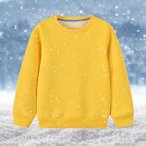 Winter Fleece Sweatshirt for Boys Girl Casual Long Sleeve Crew Neck Sherpa Shirts Lightweight Loose Fit Blouses3