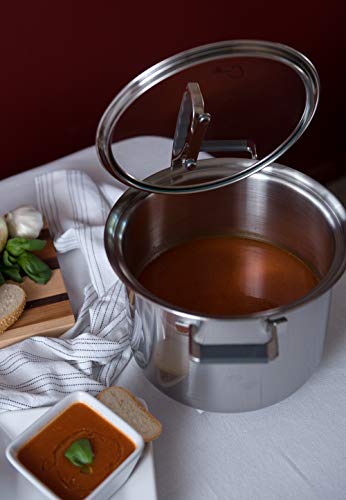 Cookcraft By Candace 6-Piece Tri-Ply Stainless Steel Legacy Cookware Set Featuring Silicone Handles And Glass Lid With Convenient Rim Latch, Ccb-7011 #TOP7