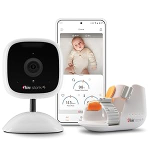 Masimo Stork Vitals+ – Smart Home Baby Monitoring System – Delivers Continuous Health Data, Two-Way Audio & Video for Your Baby – Includes Stork Boot, Camera & App